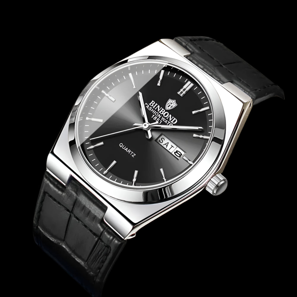 Luxury Silver Quartz Watch for Men – Casual & Business Ready