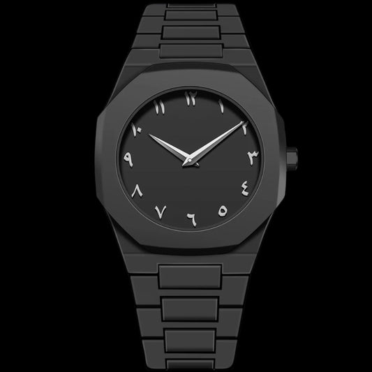 SHUAIKE Men’s Classic Quartz Watch – Round Dial with Arabic Numerals, Durable Polycarbonate Material