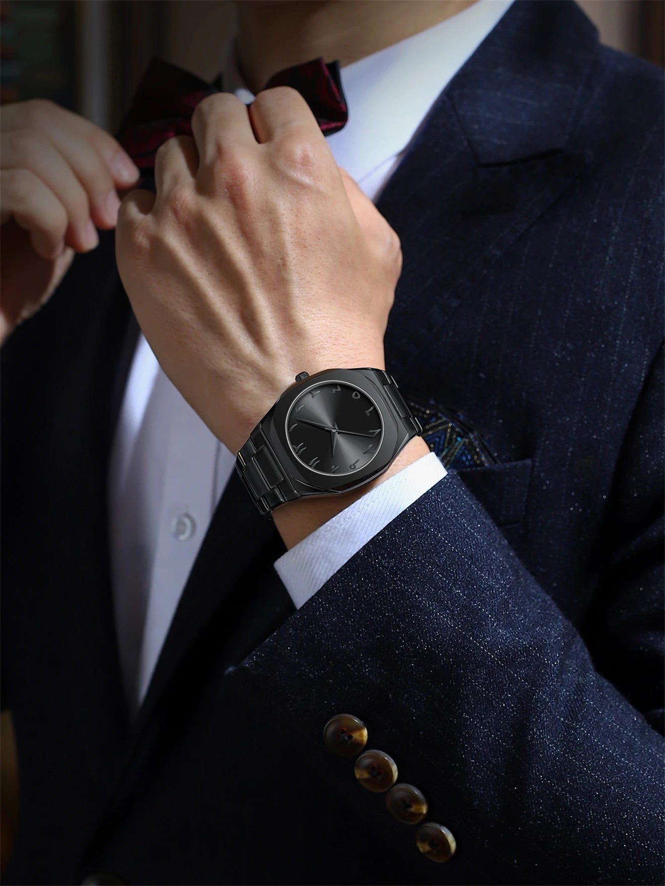 MDRNX™ All-Black Arabic Quartz Watch